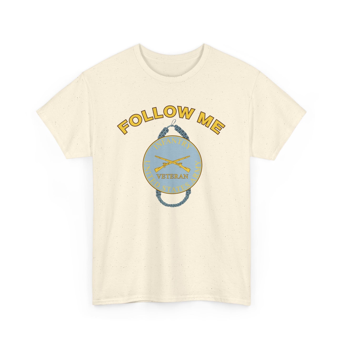 Follow Me Veteran Unisex Heavy Cotton Tee - Comfortable Graphic T-Shirt for Infantry Veterans