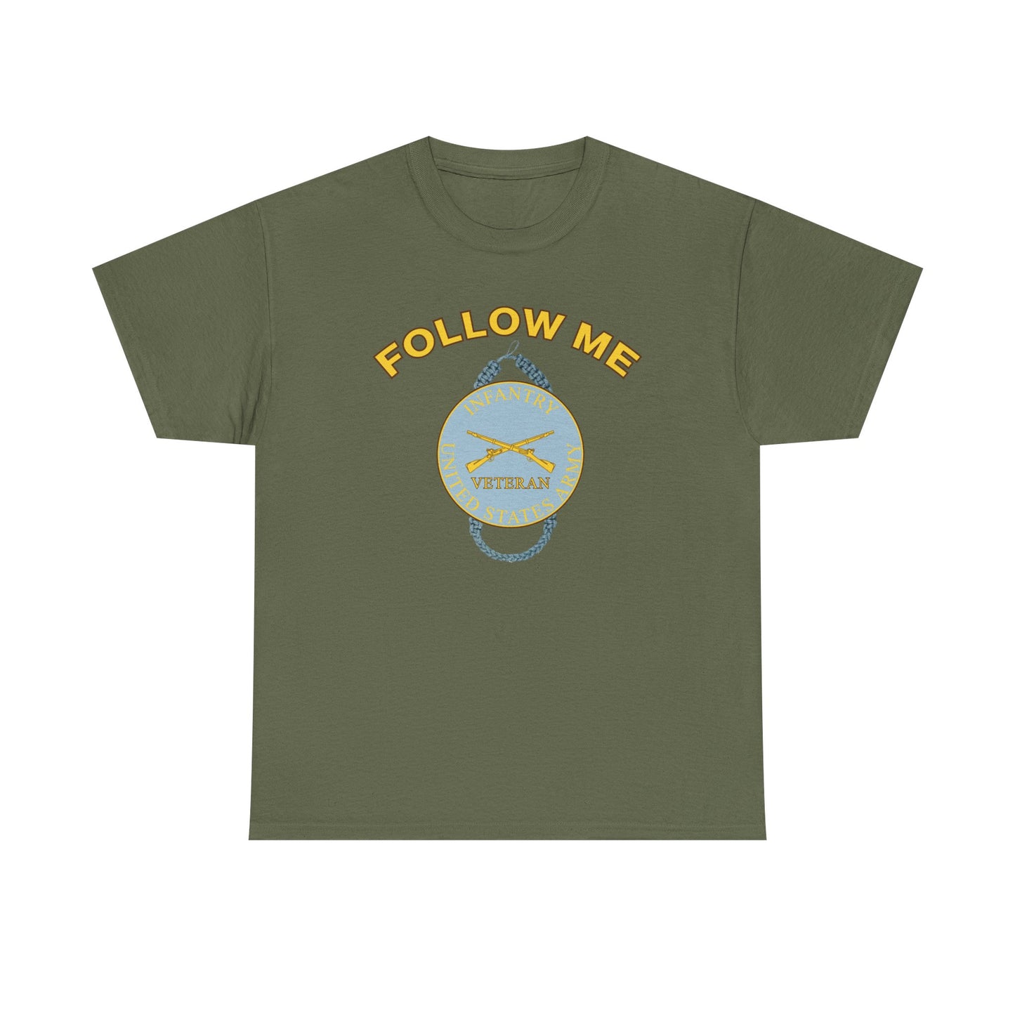 Follow Me Veteran Unisex Heavy Cotton Tee - Comfortable Graphic T-Shirt for Infantry Veterans
