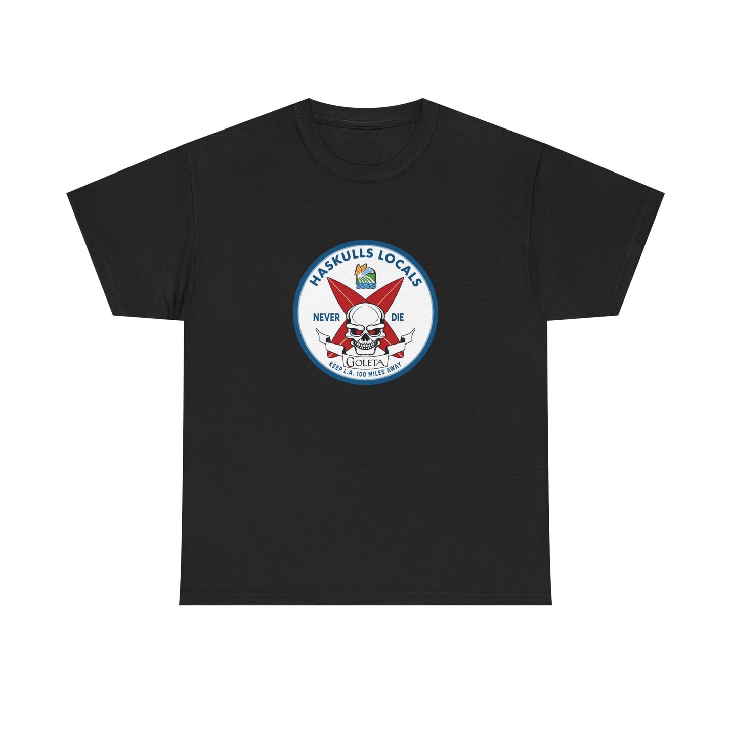 Maskulls Locals Tee — 'Never Die' Skull & Anchor Graphic T‑Shirt